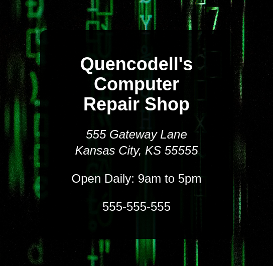 Computer Repair Shop - Dashboard